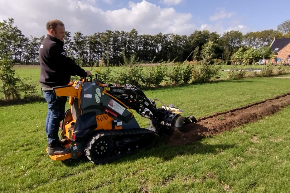 Theo Van Gammeren in actie met de Tobroco-Giant GS950T