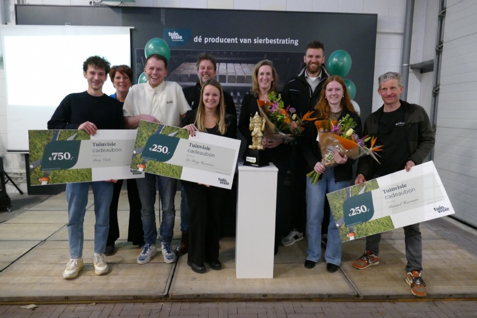 Vorig jaar gingen er vier in plaats van drie hoveniersbedrijven er met een prijs vandoor.