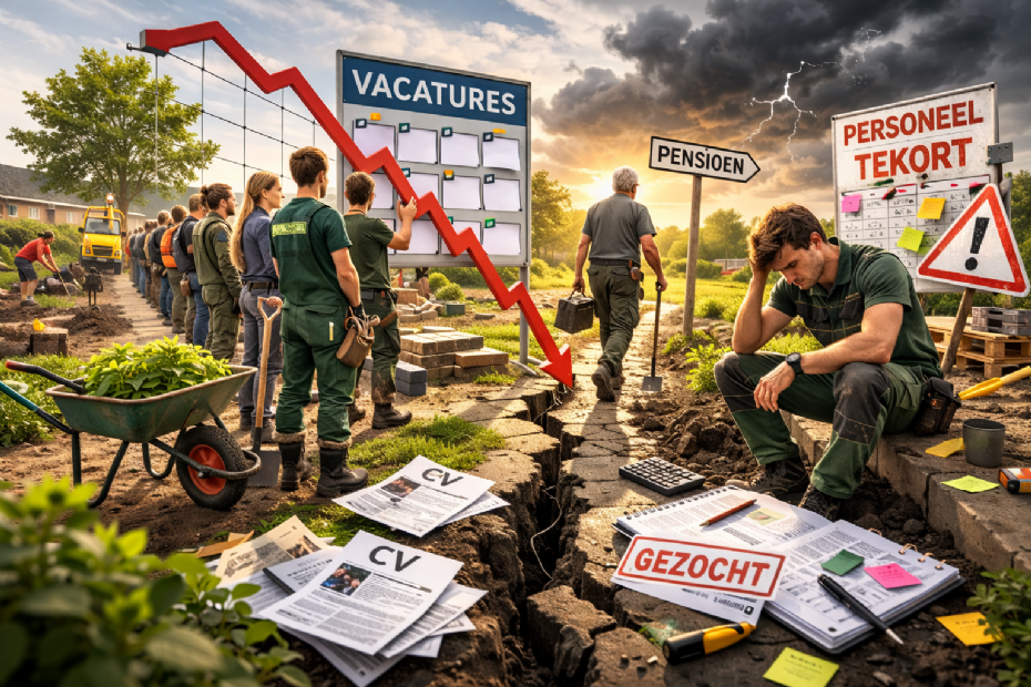 De vraag naar hoveniers is groter dan het aanbod (foto gemaakt met behulp van AI).