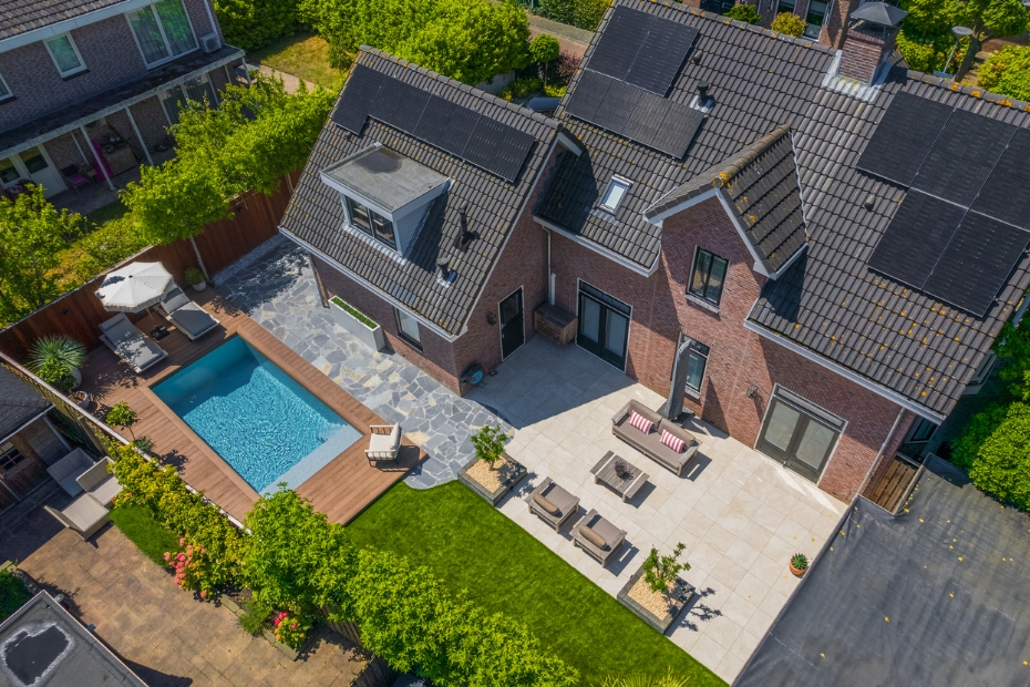 Deze voormalige gezinstuin maakte plaats voor een wellnessgerichte inrichting.